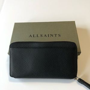 All Saints Black Wristlet